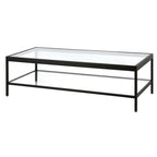 Table basse Alexis en métal et verre