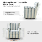 Fauteuil à bascule pivotant Georg en tissu confortable à motif floral avec accoudoirs arrondis par HULALA HOME
