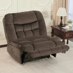 MCombo Fauteuil inclinable électrique sans accoudoirs surdimensionné à double moteur, inclinable Zeroarms parfait pour le salon en tissu PR607