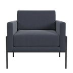 Fauteuil club moderne HomePop rembourré avec cadre en métal