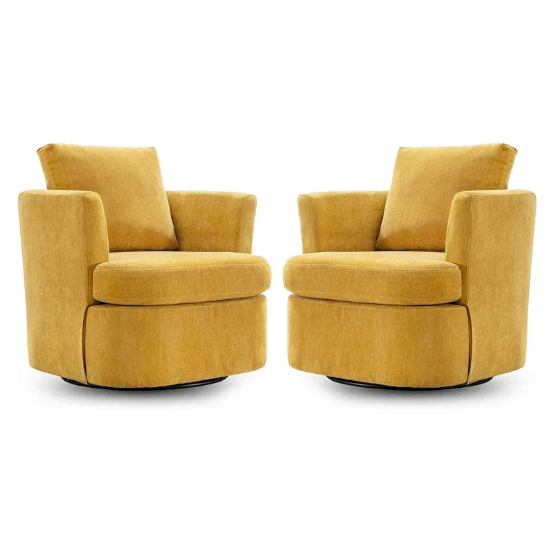 Fauteuils pivotants modernes Chenille pour salon