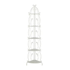 Étagère de Boulanger Pliable Haute à 5 Niveaux en Métal Décoratif pour Intérieur/Extérieur - Or ou Blanc - Roche River Decor