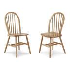 Chaise de salle à manger à dossier fuseau Windsor en bois massif International Concepts