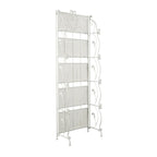 Étagère de Boulanger Pliable Haute à 5 Niveaux en Métal Décoratif pour Intérieur/Extérieur - Or ou Blanc - Roche River Decor