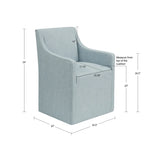 Chaise de salle à manger Charlotte avec roulettes