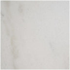 Table d'appoint géométrique en marbre avec support rectangulaire en métal doré - Blanc