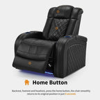 Fauteuil inclinable électrique MCombo avec appuie-tête réglable, siège de cinéma maison à deux moteurs avec port USB, cuir respirant HTS411