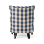 Fauteuil rembourré à dossier haut avec pieds en bois Modern Retro 30.25 pour le salon