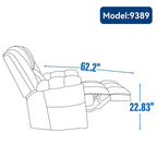 Fauteuil Inclinable Pivotant à Bascule Lazy Boy, Grand Fauteuil Inclinable Manuel Rembourré avec Accoudoirs et Dossier Capitonnés