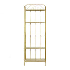 Étagère de Boulanger Pliable Haute à 5 Niveaux en Métal Décoratif pour Intérieur/Extérieur - Or ou Blanc - Roche River Decor