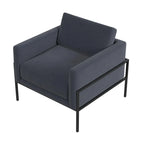Fauteuil club moderne HomePop rembourré avec cadre en métal