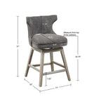 Tabouret de comptoir pivotant à 360 degrés Janet de Madison Park