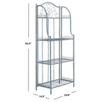 SAFAVIEH Bryn Étagère de boulanger d'extérieur victorienne en fer forgé à 4 niveaux - 63,5 cm l x 38,1 cm P x 160 cm H - 25L x 15P x 63H