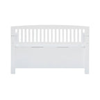 Banc d'entrée Migdalia avec rangement, dossier à lattes et plateau relevable