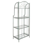 SAFAVIEH Bryn Étagère de boulanger d'extérieur victorienne en fer forgé à 4 niveaux - 63,5 cm l x 38,1 cm P x 160 cm H - 25L x 15P x 63H