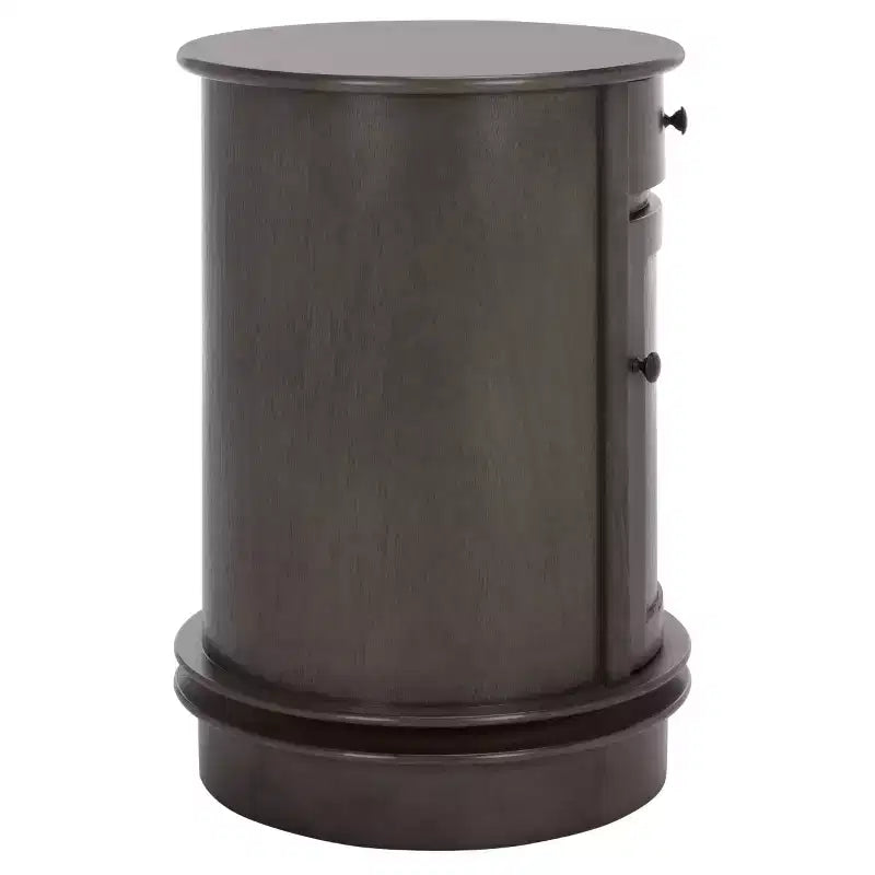 Rustic Farmhouse Swivel Accent Table AMH5712 with Single Drawer and Two-Shelf Cabinet