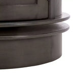 Table d'appoint pivotante rustique de ferme avec tiroir unique et armoire à deux étagères