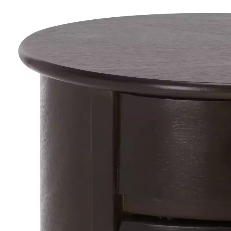 Rustic Farmhouse Swivel Accent Table AMH5712 with Single Drawer and Two-Shelf Cabinet