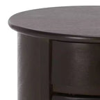 Table d'appoint pivotante rustique de ferme avec tiroir unique et armoire à deux étagères