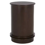Table d'appoint pivotante rustique de ferme avec tiroir unique et armoire à deux étagères