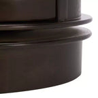 Table d'appoint pivotante rustique de ferme avec tiroir unique et armoire à deux étagères