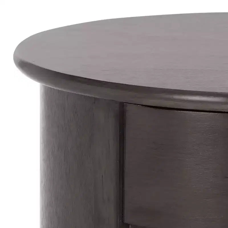 Rustic Farmhouse Swivel Accent Table AMH5712 with Single Drawer and Two-Shelf Cabinet