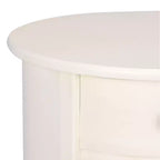 Table d'appoint pivotante rustique de ferme avec tiroir unique et armoire à deux étagères