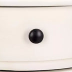 Table d'appoint pivotante rustique de ferme avec tiroir unique et armoire à deux étagères