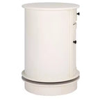 Table d'appoint pivotante rustique de ferme avec tiroir unique et armoire à deux étagères