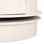Table d'appoint pivotante rustique de ferme avec tiroir unique et armoire à deux étagères