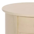 Table d'appoint pivotante rustique de ferme avec tiroir unique et armoire à deux étagères