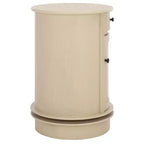 Table d'appoint pivotante rustique de ferme avec tiroir unique et armoire à deux étagères