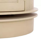 Table d'appoint pivotante rustique de ferme avec tiroir unique et armoire à deux étagères