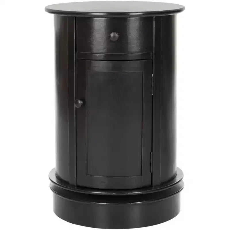 Rustic Farmhouse Swivel Accent Table AMH5712 with Single Drawer and Two-Shelf Cabinet