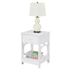 Table de chevet à 1 tiroir avec rangement pour salon et chambre à coucher, disponible en plusieurs finitions