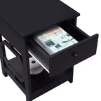 Table de chevet à 1 tiroir avec rangement pour salon et chambre à coucher, disponible en plusieurs finitions