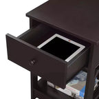 Table de chevet à 1 tiroir avec rangement pour salon et chambre à coucher, disponible en plusieurs finitions