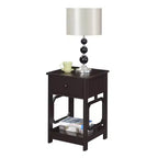 Table de chevet à 1 tiroir avec rangement pour salon et chambre à coucher, disponible en plusieurs finitions