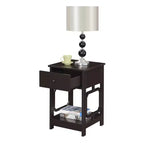 Table de chevet à 1 tiroir avec rangement pour salon et chambre à coucher, disponible en plusieurs finitions