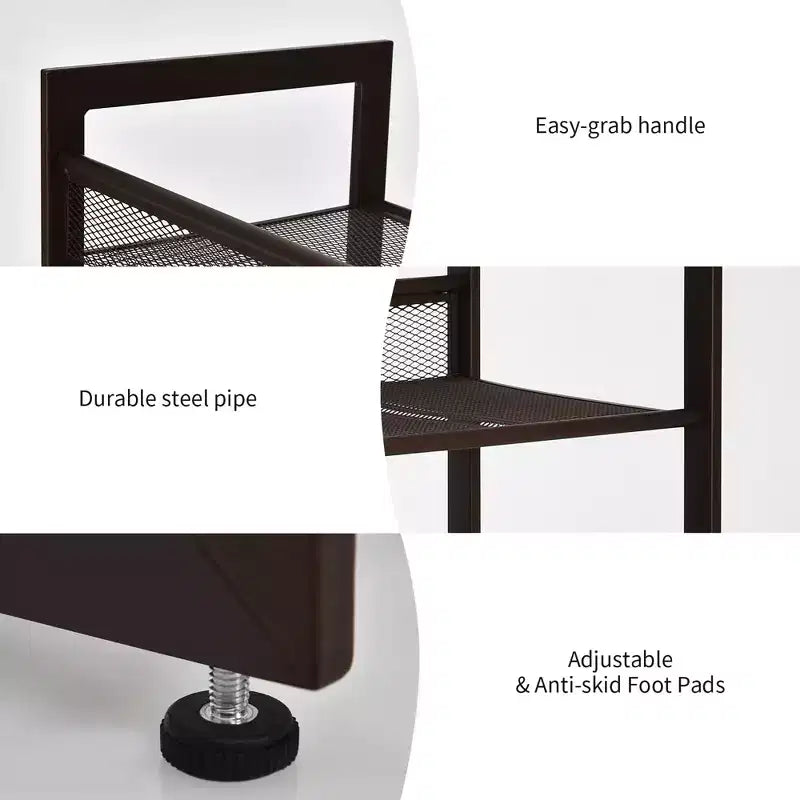 Adjustable 2 to 4-Tier Shoe Rack Organizer with Flat or Slant Shelf Configuration