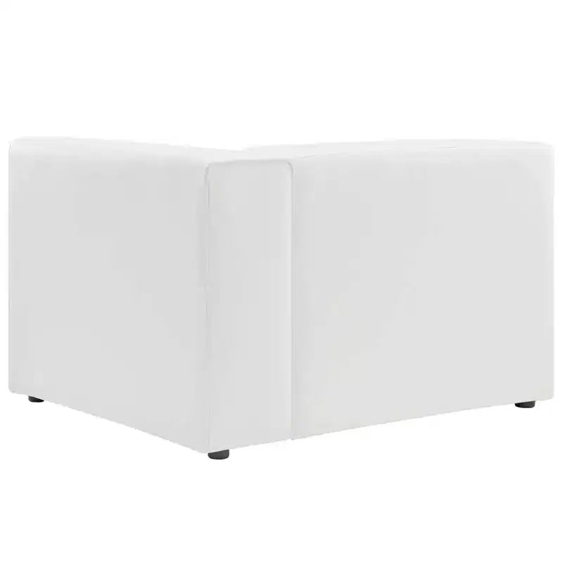 Right-Arm Vegan Leather Sectional Armchair with Open Airy Design for Living Room