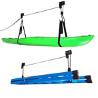 Treuil de levage suspendu pour kayak et canoë pour rangement de garage, capacité de 57 kg