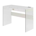 42 SoHo Glass Desk with Charging Station - Breighton Home