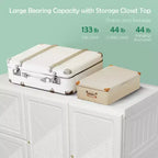 Armoire portative pliable avec 10 compartiments cubiques et tringles de suspension