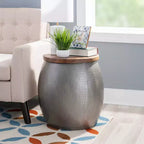 Table d'appoint ronde avec rangement caché pour salon et chambre à coucher