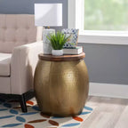 Table d'appoint ronde avec rangement caché pour salon et chambre à coucher
