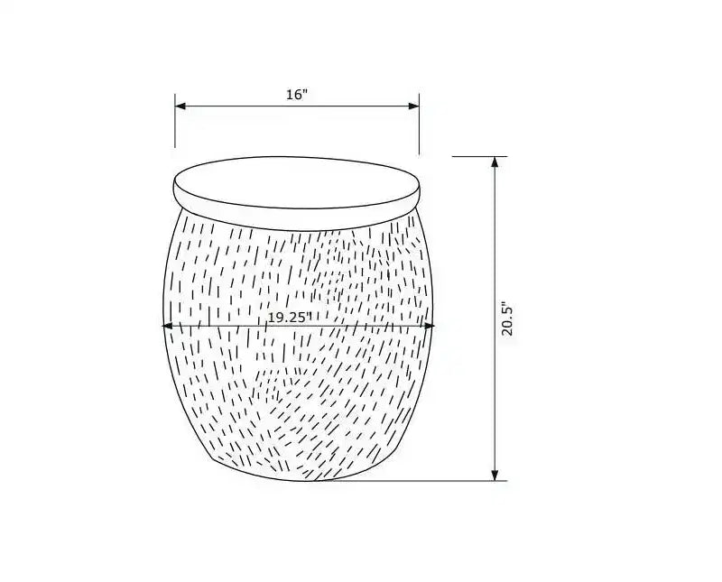 Round Drum Side Table with Hidden Storage Compartment for Living Room and Bedroom
