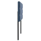 Tête de lit capitonnée en tissu avec cadre en métal thermolaqué et rails réglables