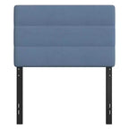 Tête de lit capitonnée en tissu avec cadre en métal thermolaqué et rails réglables
