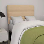 Tête de lit capitonnée en tissu avec cadre en métal thermolaqué et rails réglables